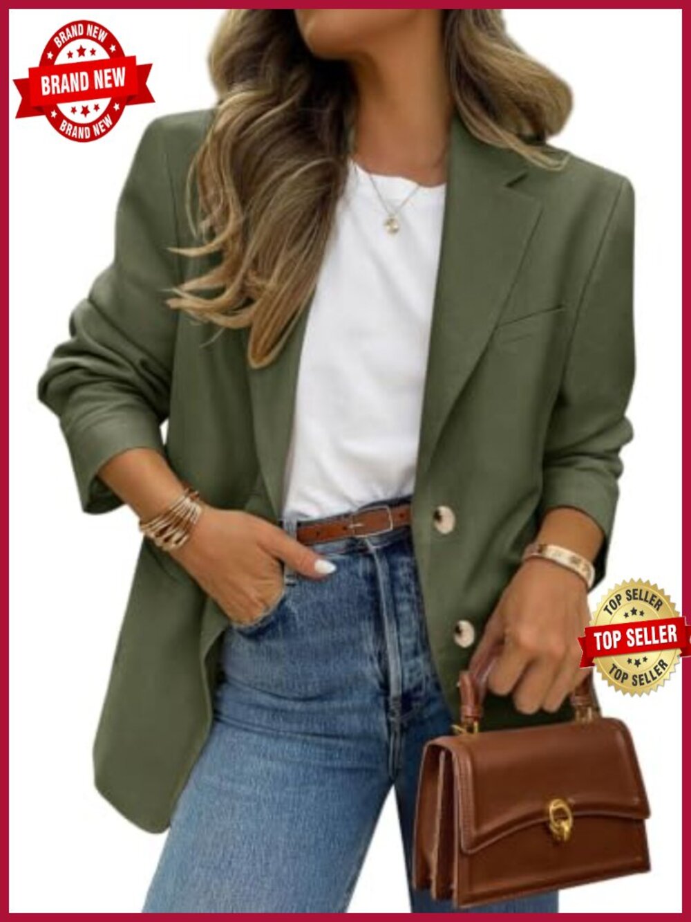 Women's Notch Lapel Open Front Blazer Long Sleeve Business Casual Suit Jacket